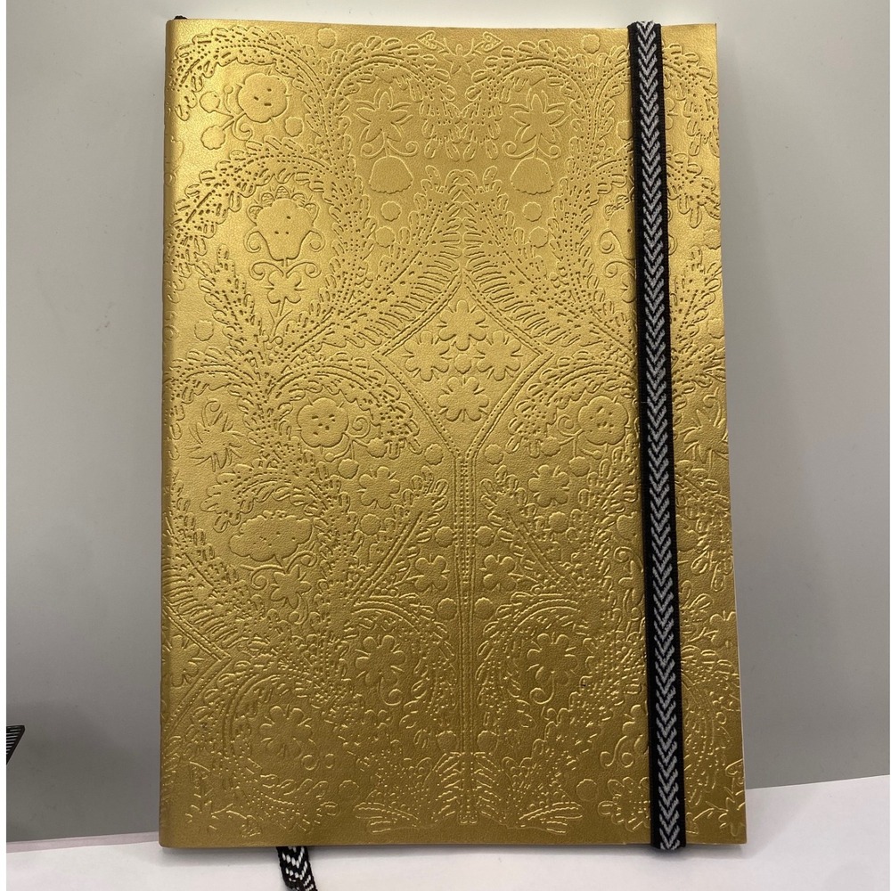 Christian Lacroix Paris Paseo Gold‎ Embossed Journal Notebook Metallic Gold 8x6